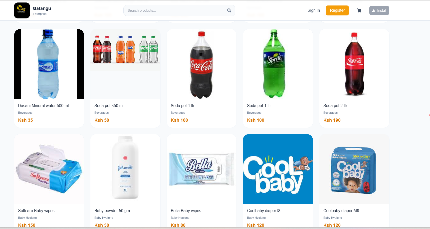 Gatangu Product Catalog